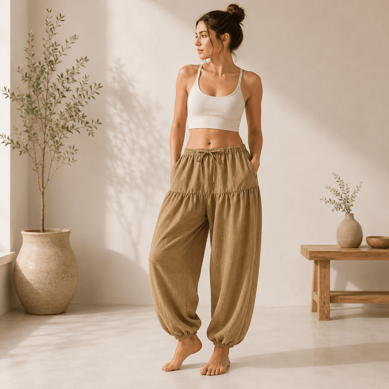 Pantalon Yoga Femme | Zen Ample Sarouel : coupe large et fluide