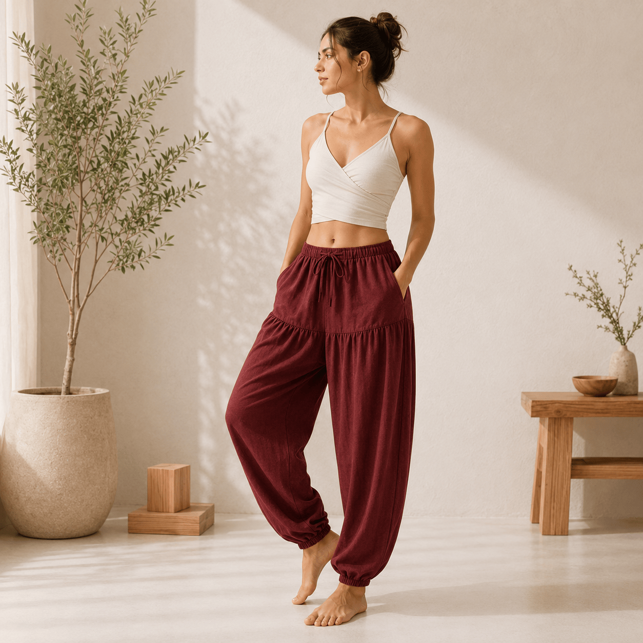 Pantalon Yoga Femme | Zen Ample Sarouel : coupe large et fluide