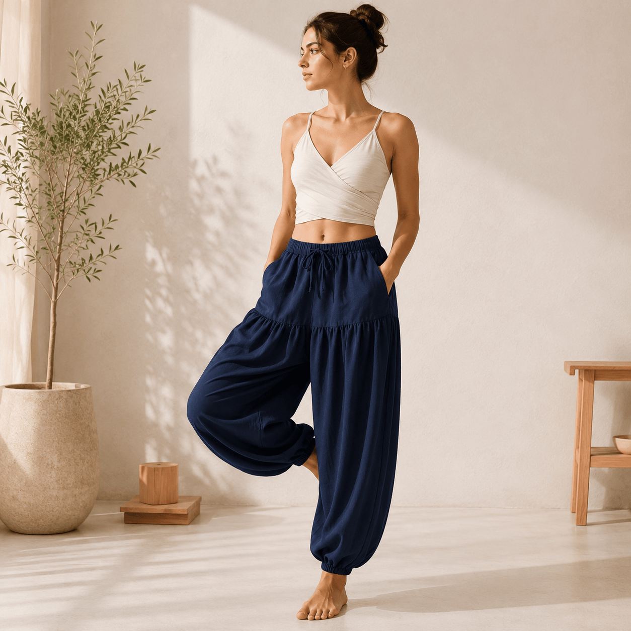 Pantalon Yoga Femme | Zen Ample Sarouel : coupe large et fluide