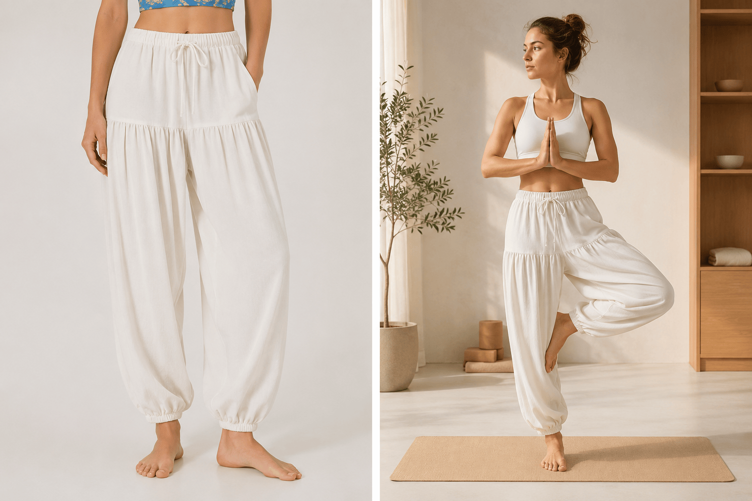 Pantalon Yoga Femme | Zen Ample Sarouel : coupe large et fluide