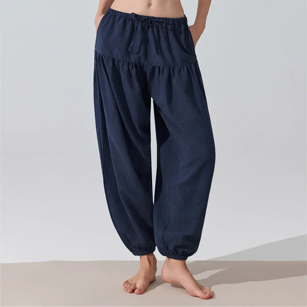 Pantalon Yoga Femme|Zen Ample Sarouel : coupe large et fluide Navy / L