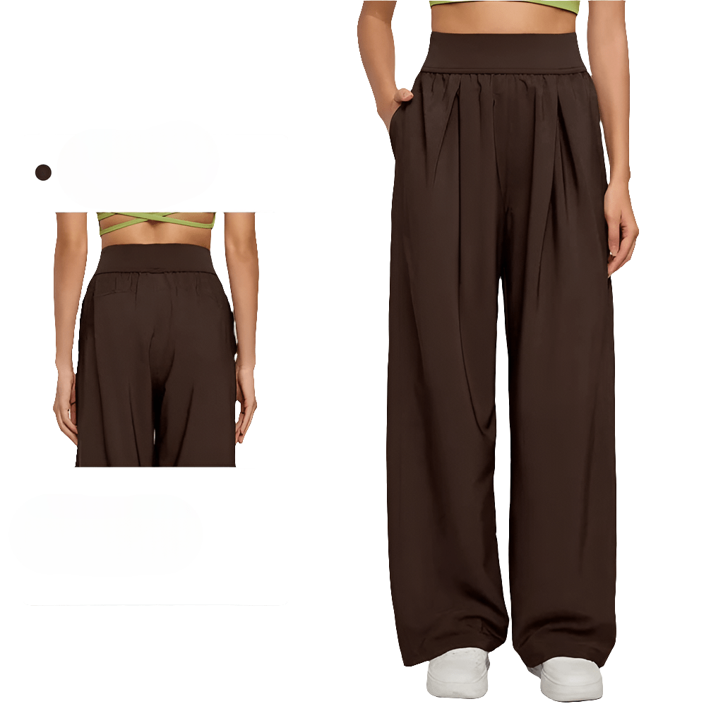 Pantalon Yoga Femme | Zen Drapé Brown / XL