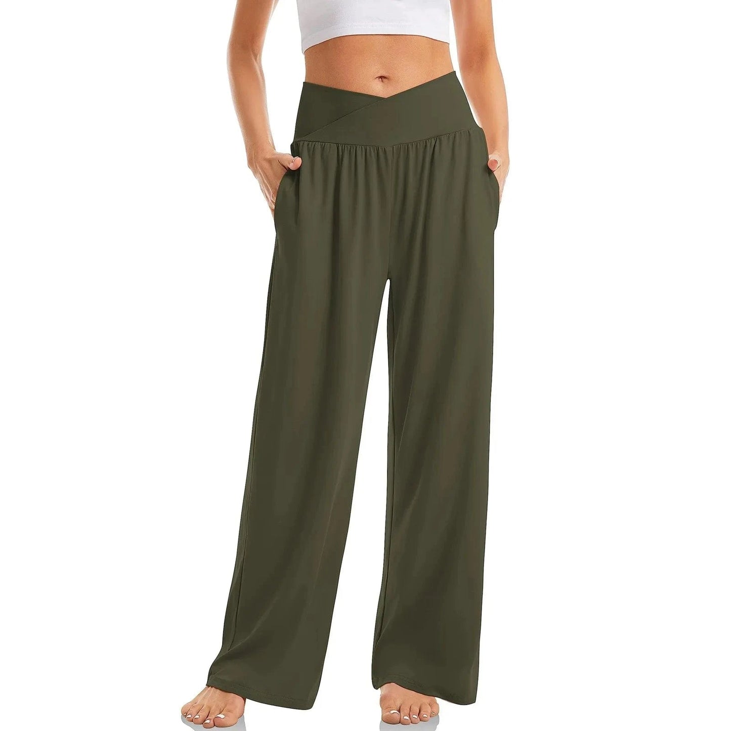 Pantalon yoga femme | Zen Fitness Large Army Green / XL