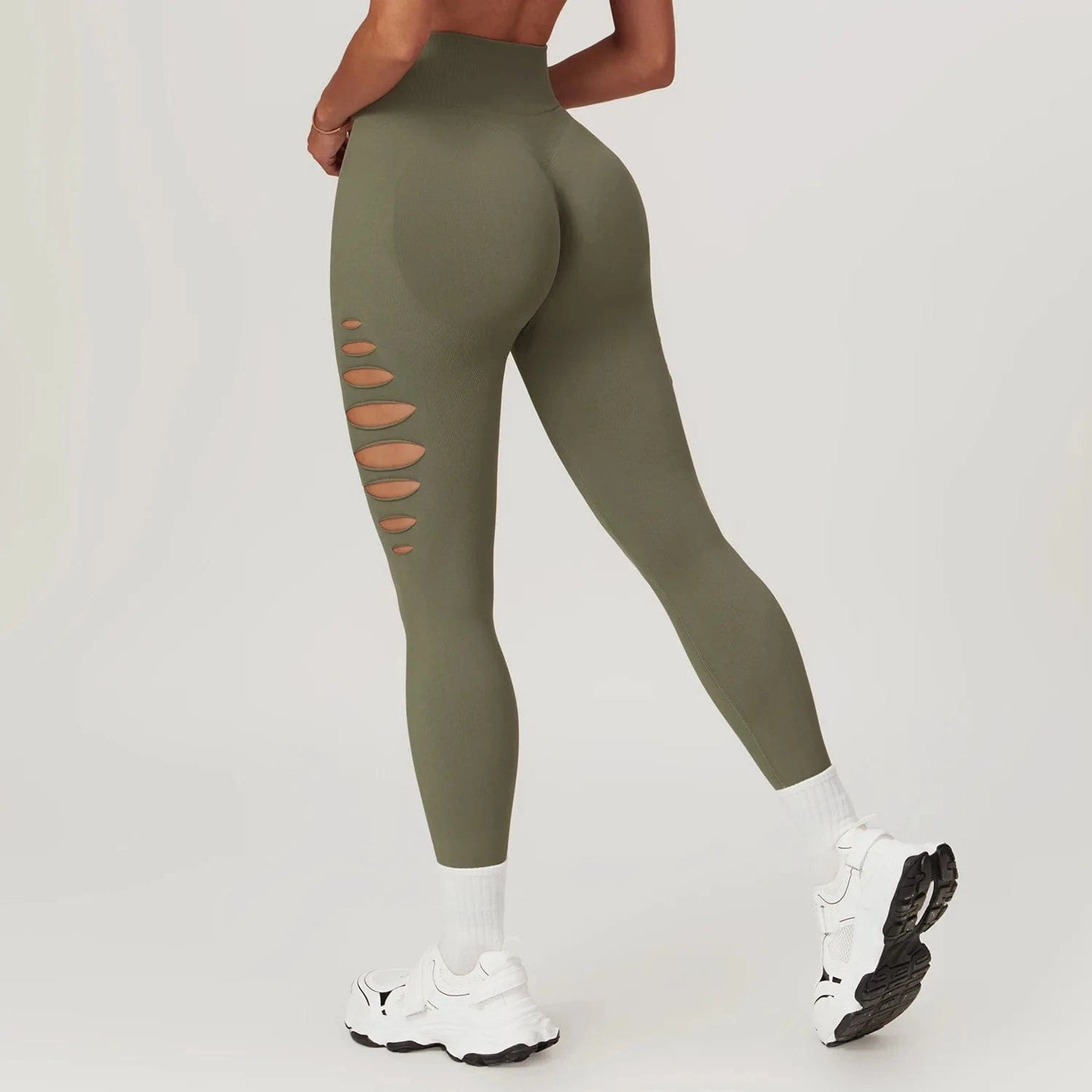 Pantalon Yoga Femme | Zen Pant Ajoure : style ajoure et extensible Military Green / XL