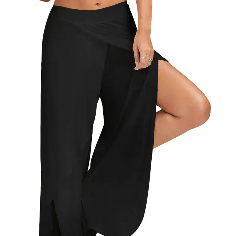 Pantalon Yoga Femme | Zen Super Fente 8754-Black / S