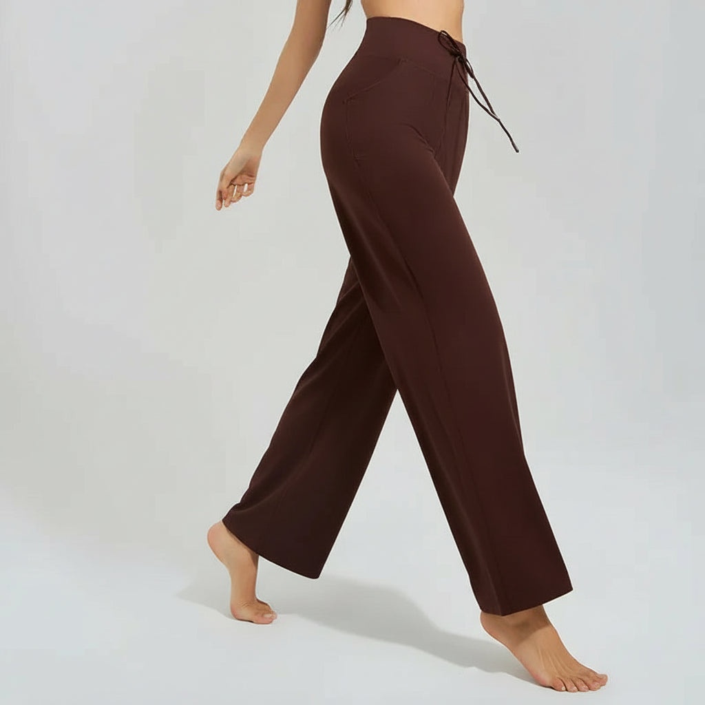 Pantalon Yoga Femme | Zen Yoga Large : confort et fluidité Coffee / XL