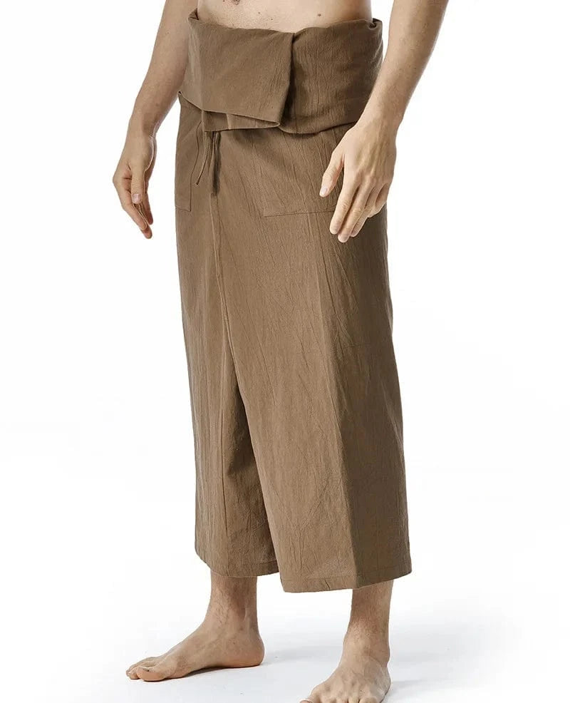 Pantalon Yoga Homme | Thai Yogi coffee / one size