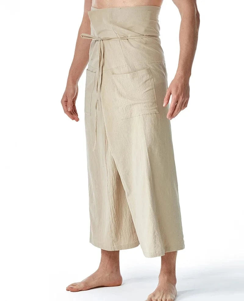 Pantalon Yoga Homme | Thai Yogi khaki cream / one size