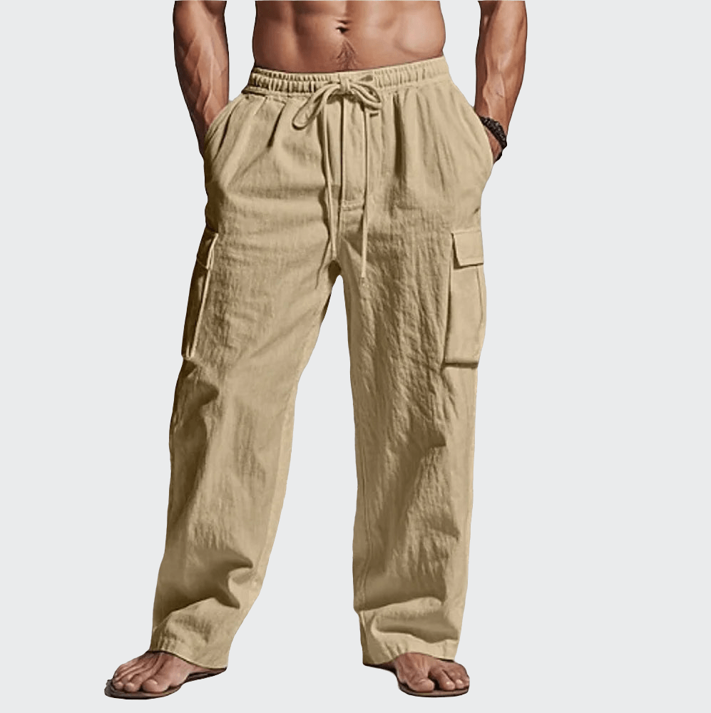 Pantalon Yoga Homme | Zen Ample Confort : ample et confortable. Beige / XXXL
