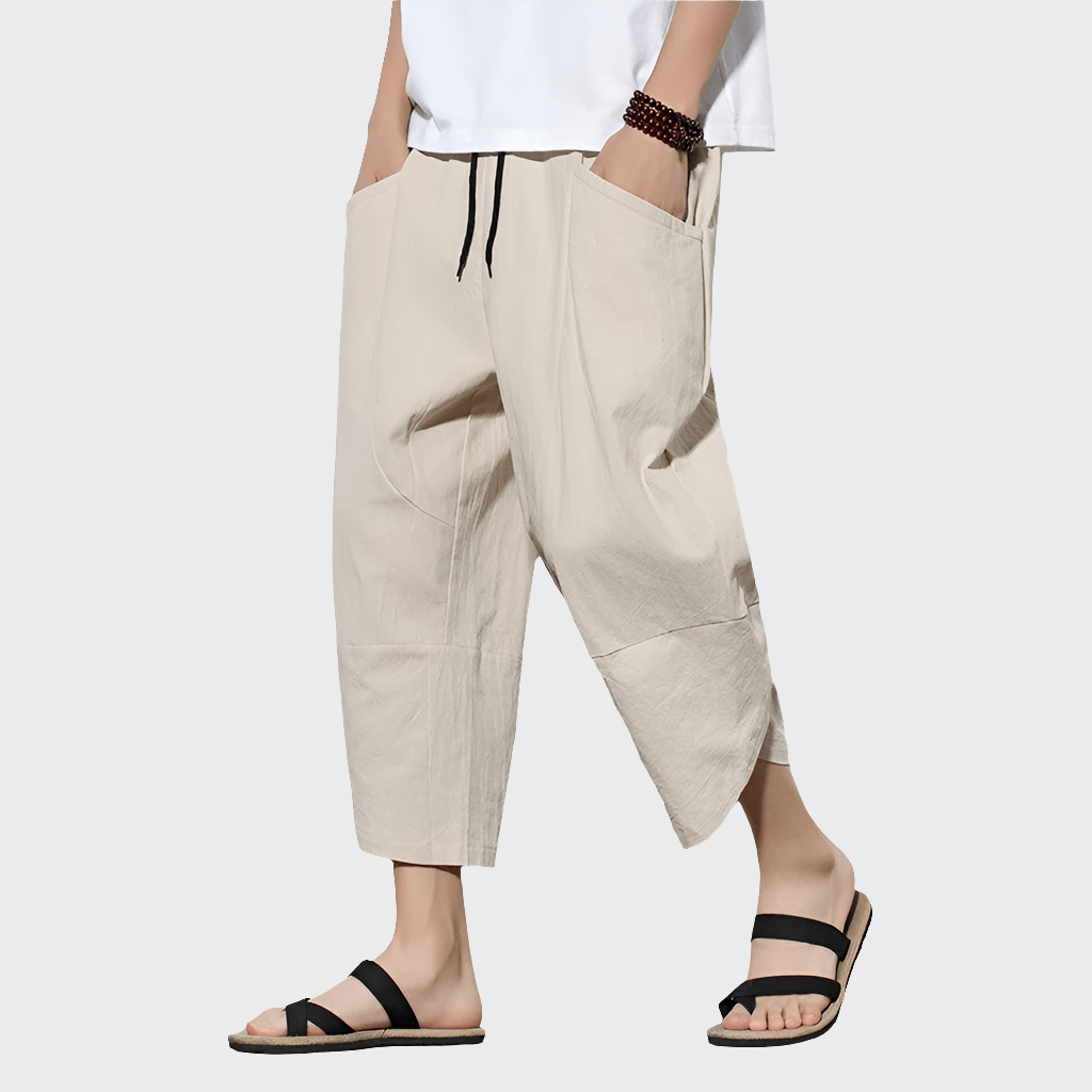 Pantalon Yoga Homme | Zen Trady Court Beige / 5XL