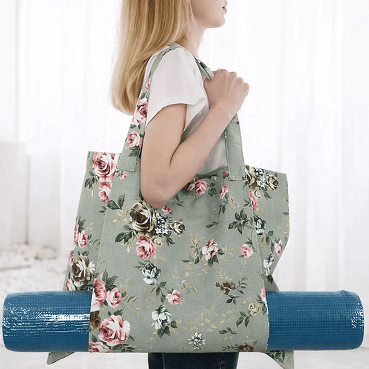 Sac de Yoga en canvas : transport pratique pour tapis et accessoires Floral A