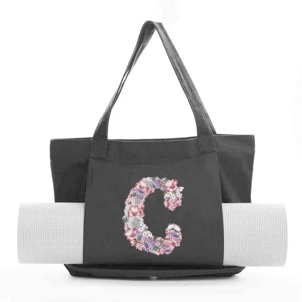 Sac de Yoga | Yogi Lettre Noir : élégant et fonctionnel