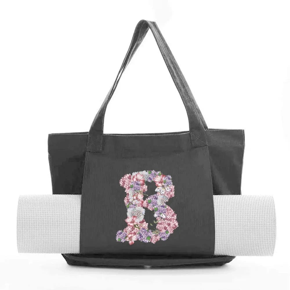 Sac de Yoga | Yogi Lettre Noir : élégant et fonctionnel