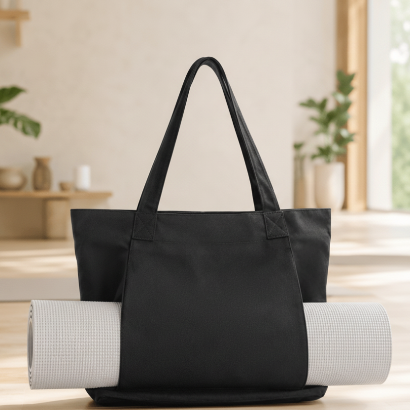Sac de Yoga | Yogi Lettre Noir : élégant et fonctionnel