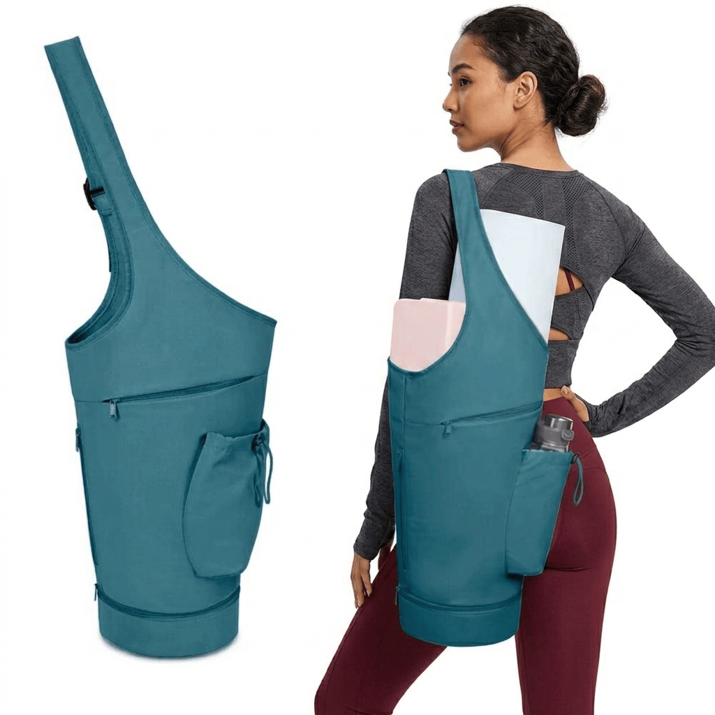 Sac pour tapis de yoga | Large Yogi : sac yoga pratique et spacieux  Turquoise