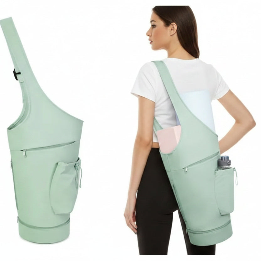 Sac pour tapis de yoga | Large Yogi : sac yoga pratique et spacieux  Vert lime