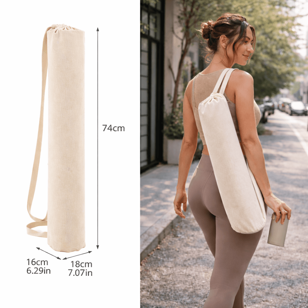 Sac Pour Tapis de Yoga | Naturel Bag : pratique & éco-responsable White / 74X18X16CM