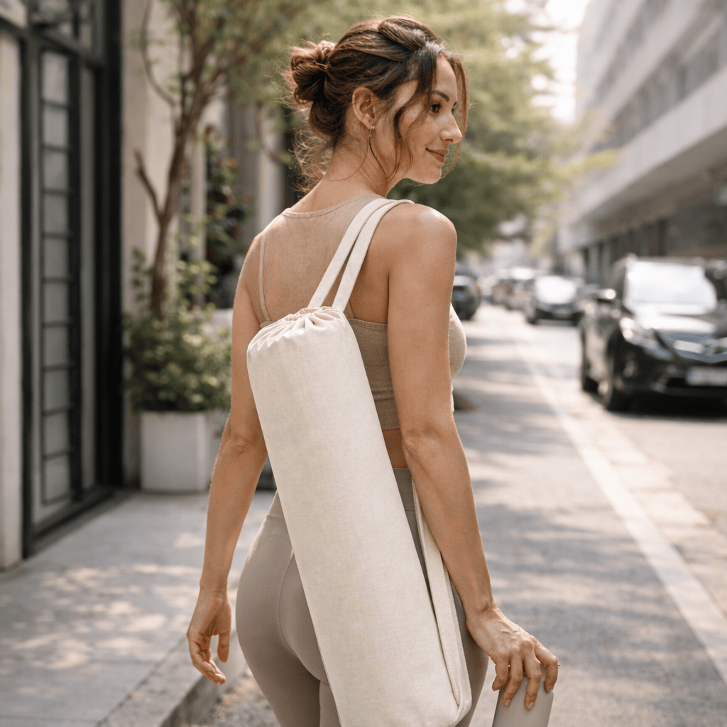 Sac Pour Tapis de Yoga | Naturel Bag : pratique & éco-responsable White / 74X18X16CM