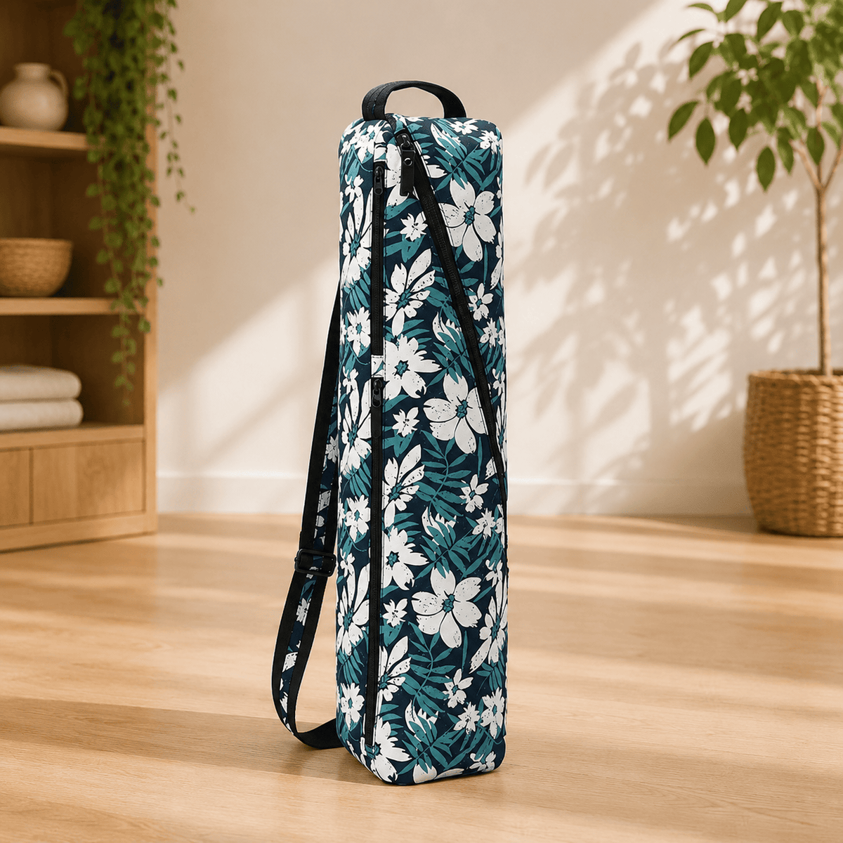Sac pour tapis de yoga | Zen Travel Pro : Léger & Résistant Décor Floral