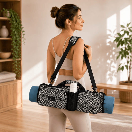Sac Tapis de Yoga Bohème Multipoche & Gourde | ZenYopi
