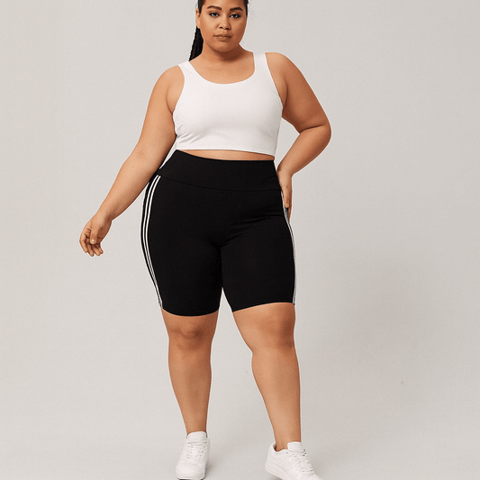 Short Yoga Femme | Zen Plus Rayures : un short pour votre confort. 