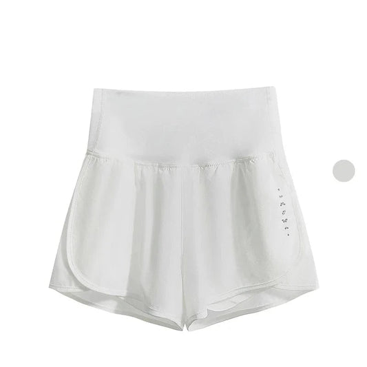 Short Yoga Femme | Zen Premium Short : stylé et confortable. White Shorts / 4XL