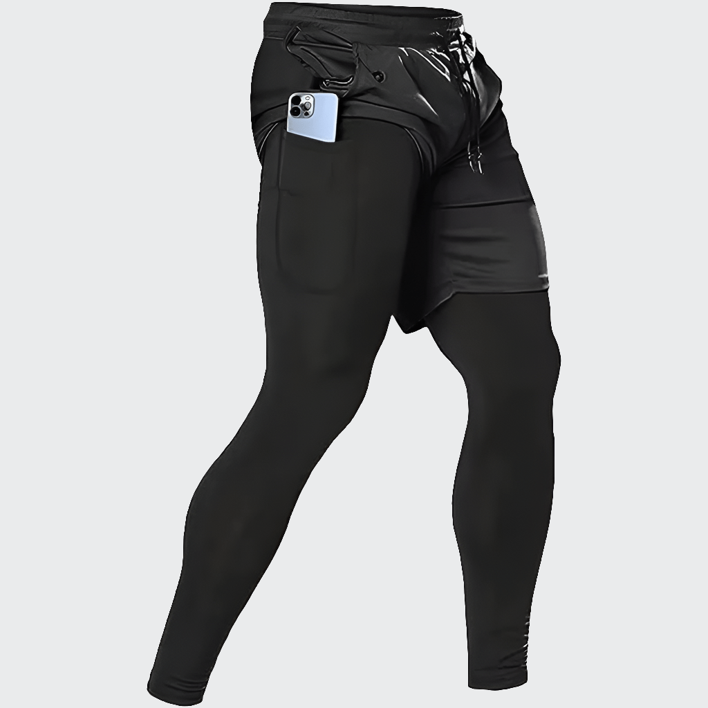 Short Yoga Homme | Zen 2en1 Maxlong : alliez confort et maintien  black / XXXL(90-100kg)