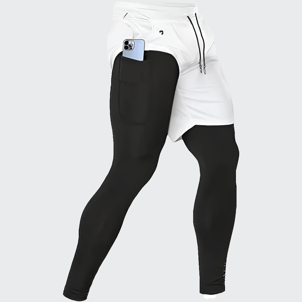 Short Yoga Homme | Zen 2en1 Maxlong : alliez confort et maintien  WHITE / XXXL(90-100kg)