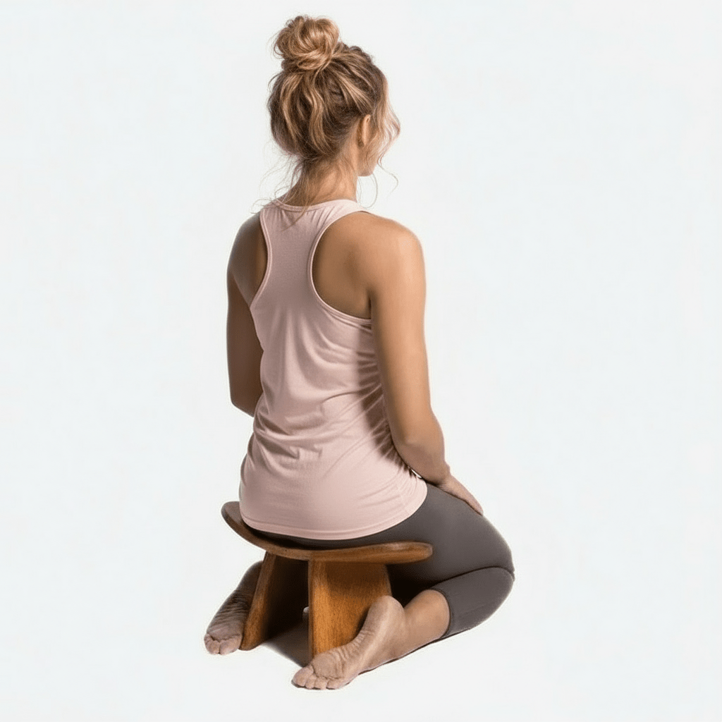 Tabouret Yoga | Méditation Coffee Claire 16cm : stabilité et maintien Coffee claire 42X21X16CM