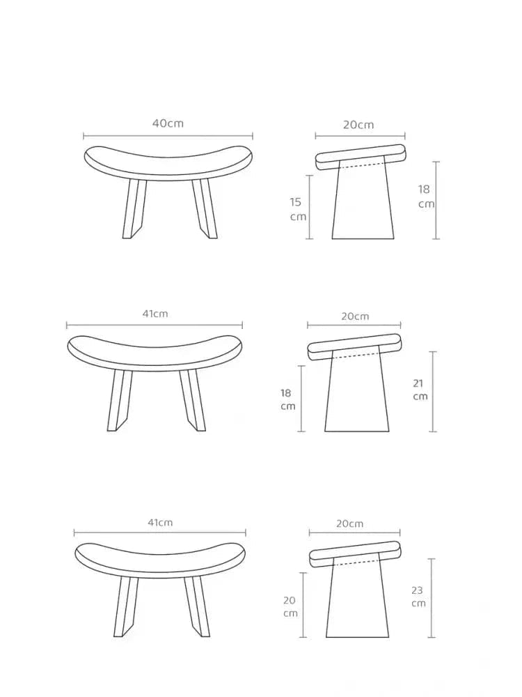 Tabouret Yoga | Méditation Coffee Claire 23CM Coffee claire  42x21x23cm