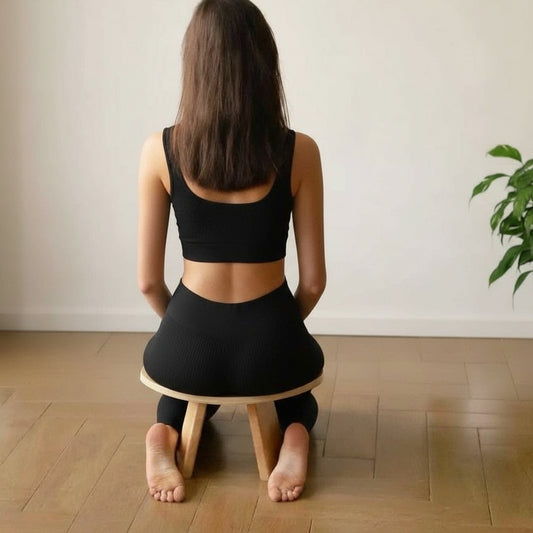 Tabouret Yoga | Méditation Coffee Claire 25CM Log 42x21x25cm