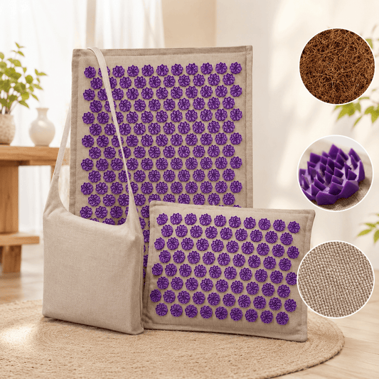 Tapis d'acupression | Set Purple 3 Pièces : relaxation immédiate 3pcs set purple