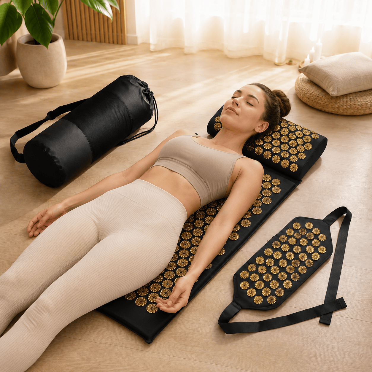 Tapis d'acupression | Set Relax 4 pièces : kit complet pour relaxation Set 4 pièces