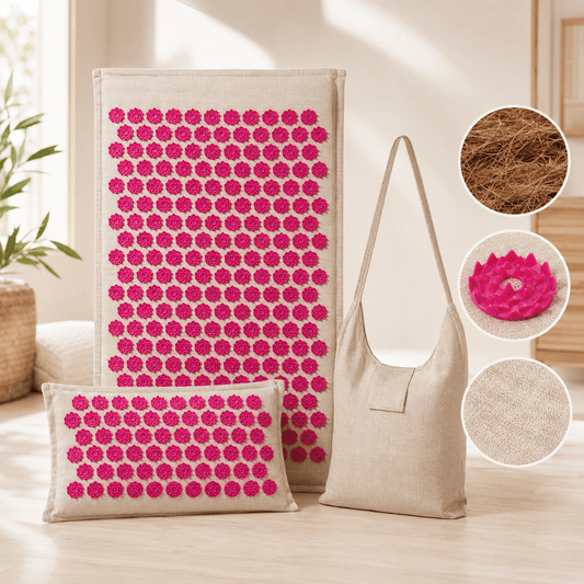 Tapis d'acupression | Set Rosy 3 pièces : activez votre relaxation 3pcs set rosy