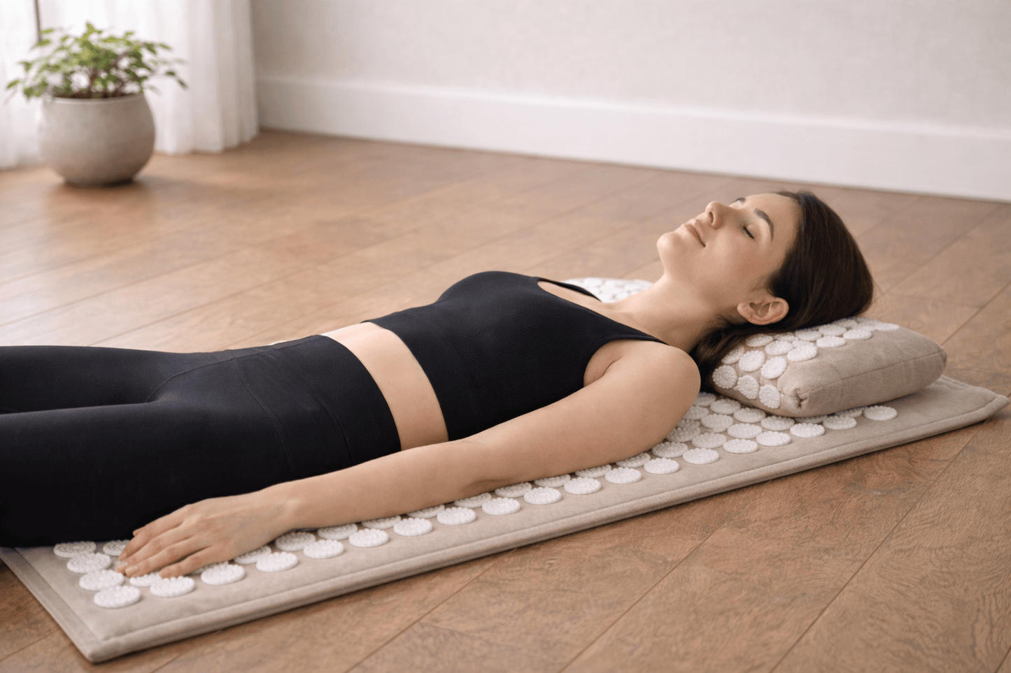 Tapis d'acupression | Set White 3Pcs : Bien-être à domicile 3pcs set white