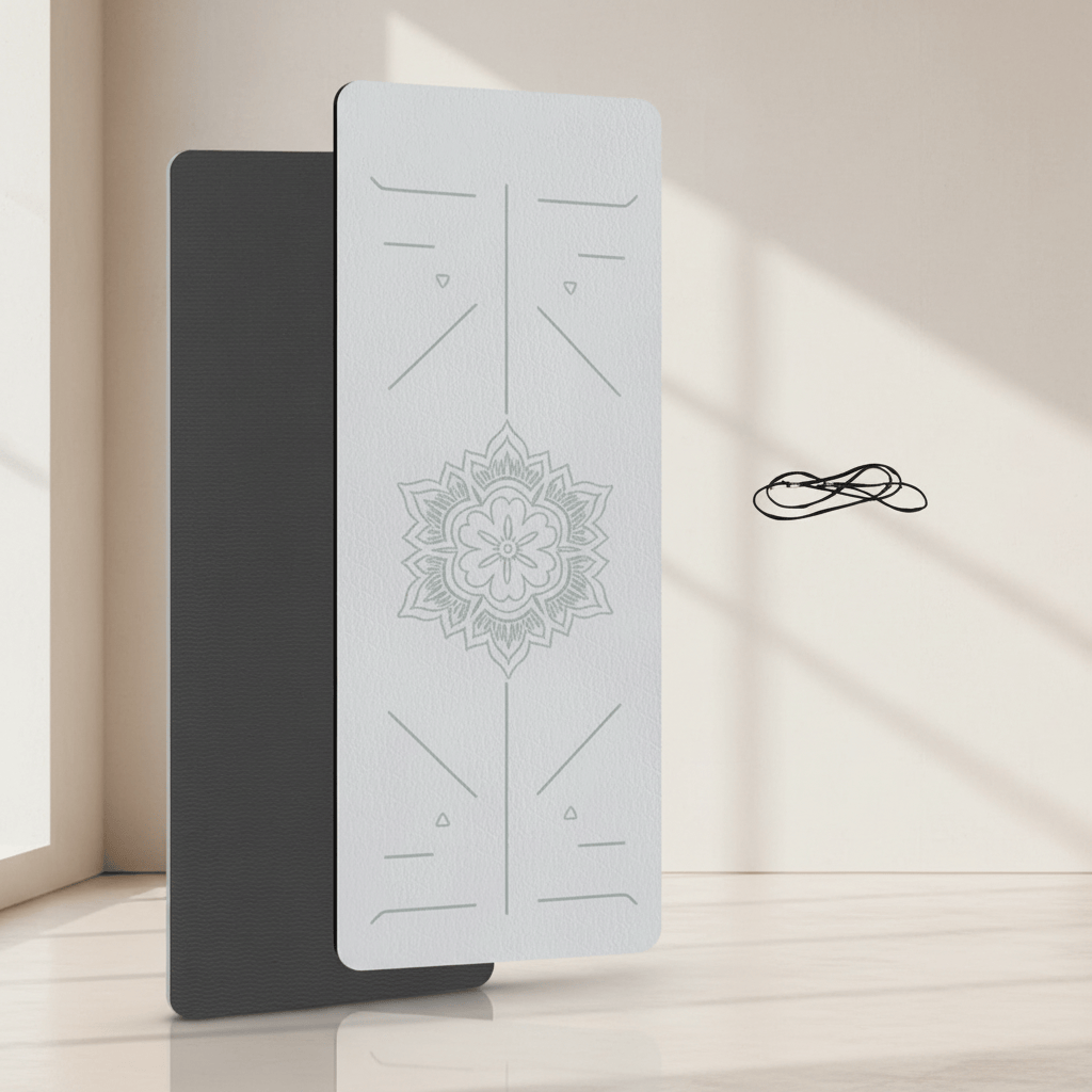 Tapis de Yoga  | Centre 6MM : antidérapant, épaisseur 6mm et confort Gray black