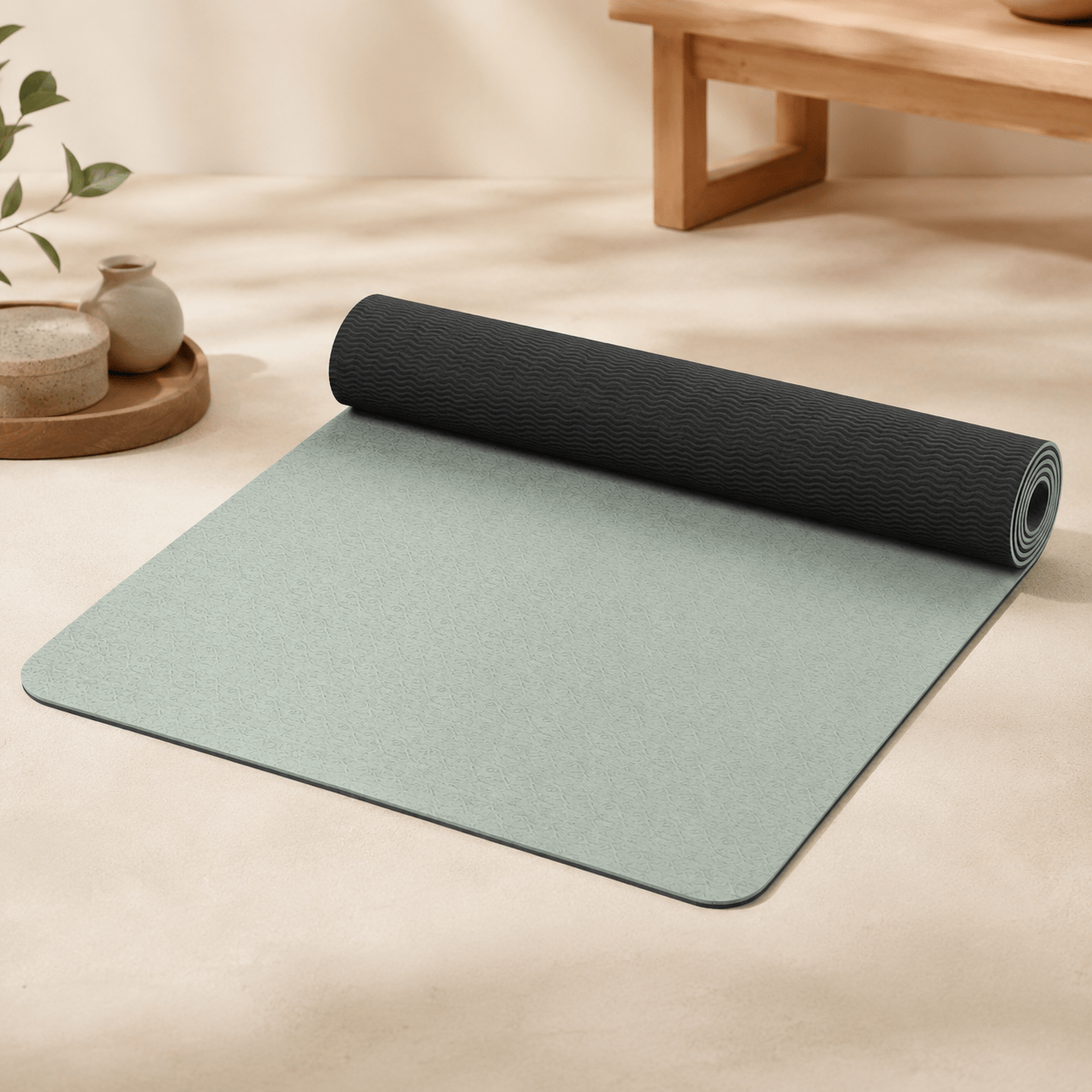 Tapis de yoga  | Color Mandala 6 mm : confort genoux, yoga et pilates