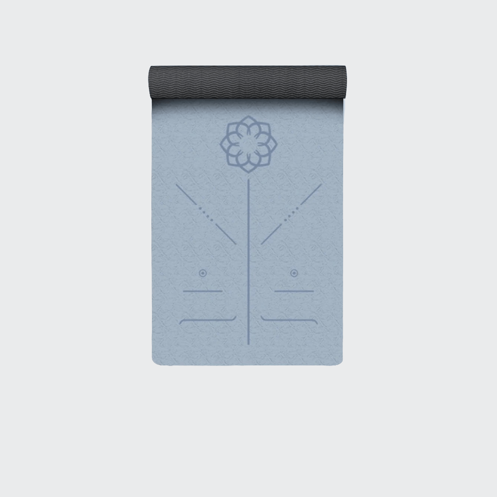 Tapis de Yoga  | Color Mandala 6MM Blue gray   black 2