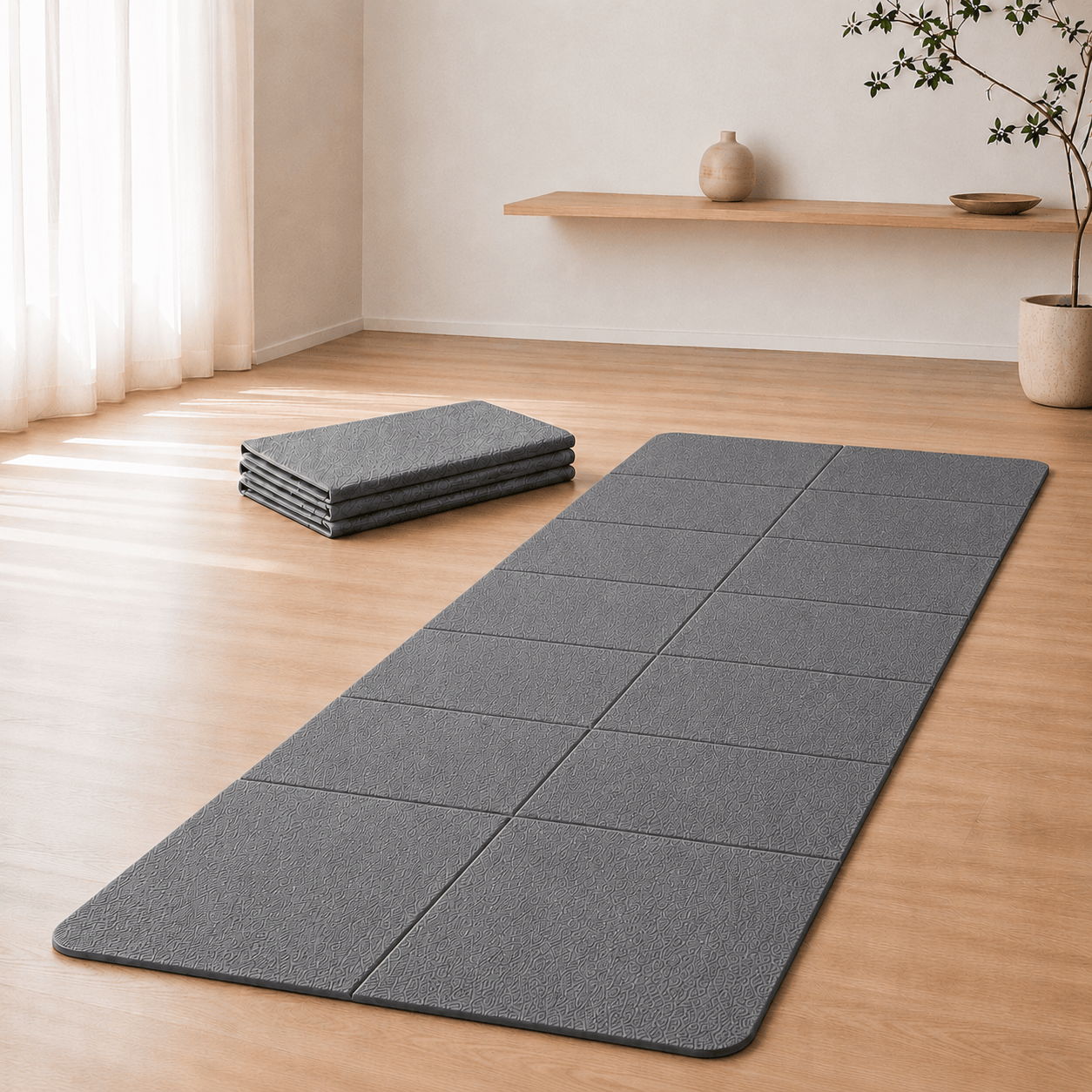 Tapis de Yoga de Voyage 4mm Léger 500g | ZenYopi GRAY