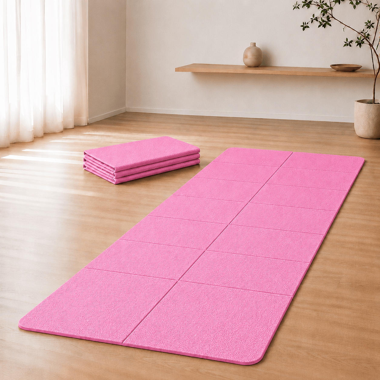 Tapis de Yoga de Voyage 4mm Léger 500g | ZenYopi Pink