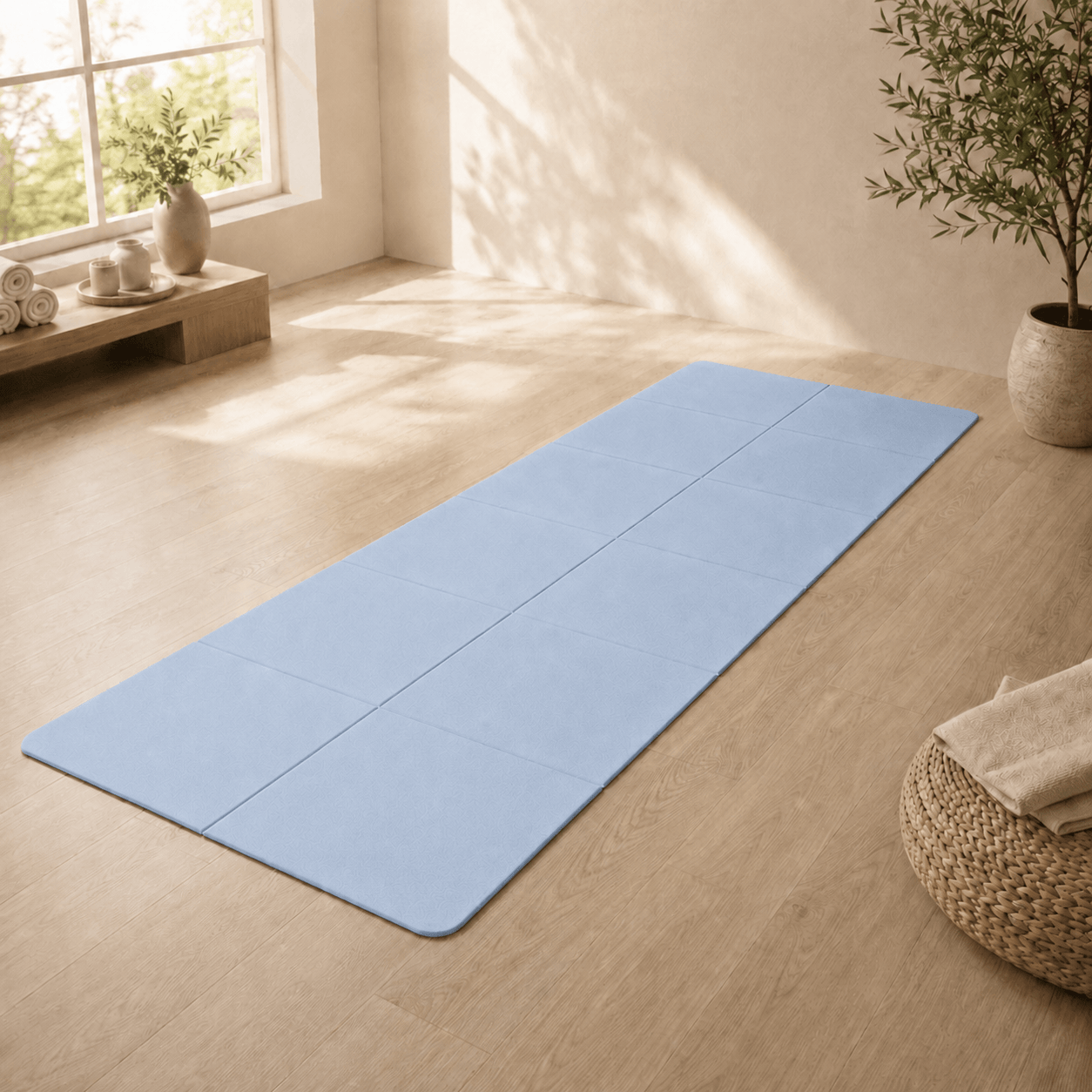 Tapis de Yoga de Voyage 8mm Épais & Confort | ZenYopi Blue