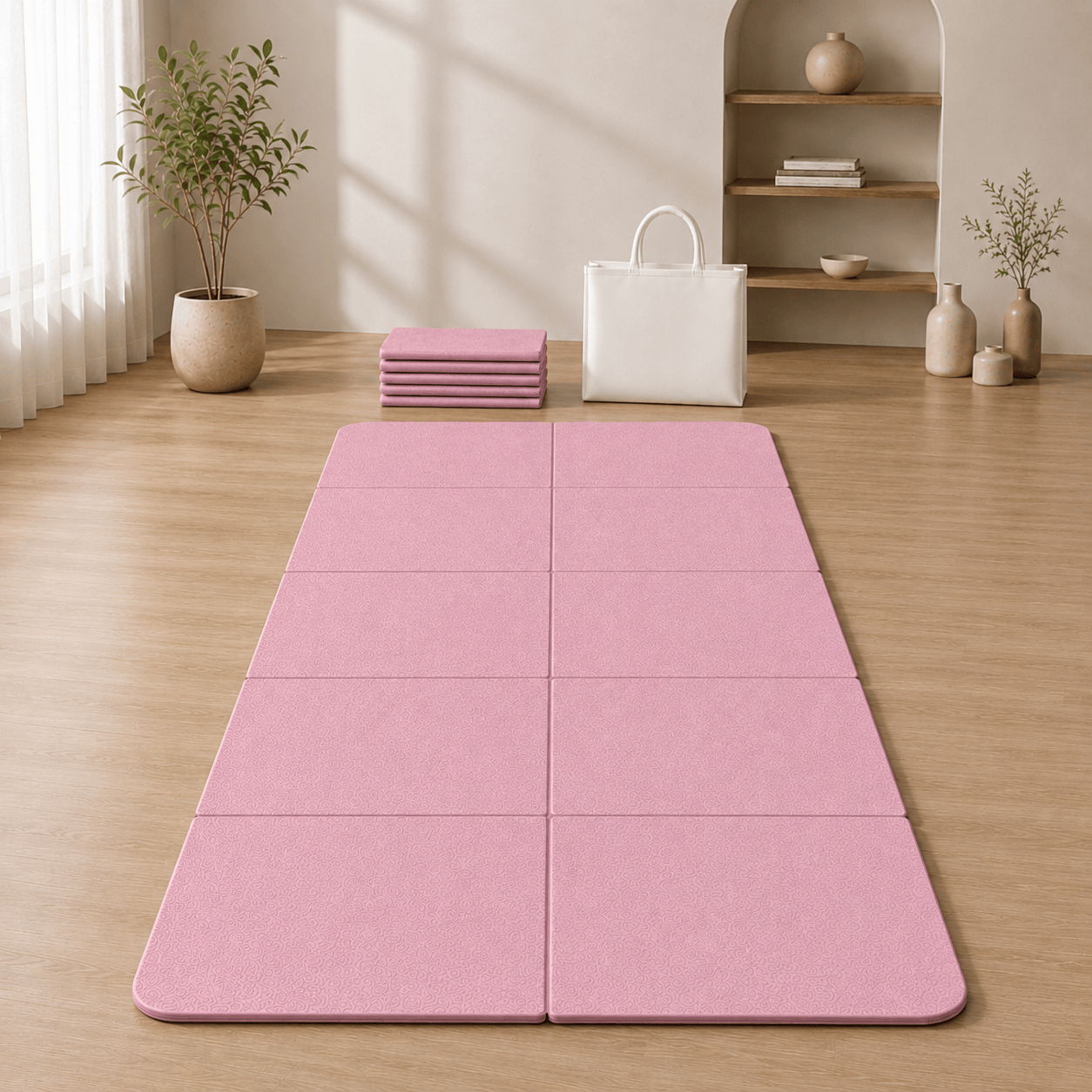 Tapis de Yoga de Voyage | Zen Portplus 4 mm : pratiquez partout Pink