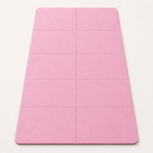 Tapis de Yoga Large 80cm | 183x80 : confort 6mm, rangement facile 80cm Rose 6mm