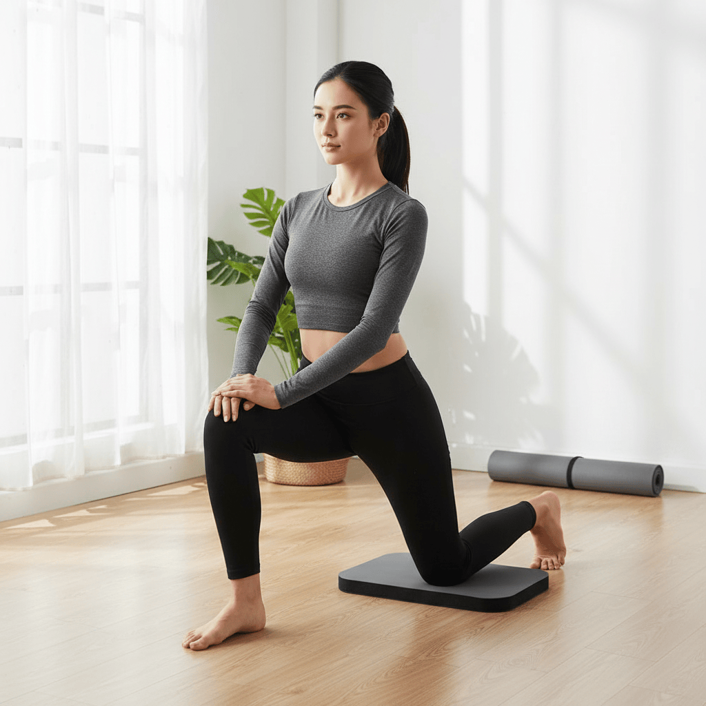 Tapis de yoga | Mat Genou 15MM : pour une pratique sécurisé Black