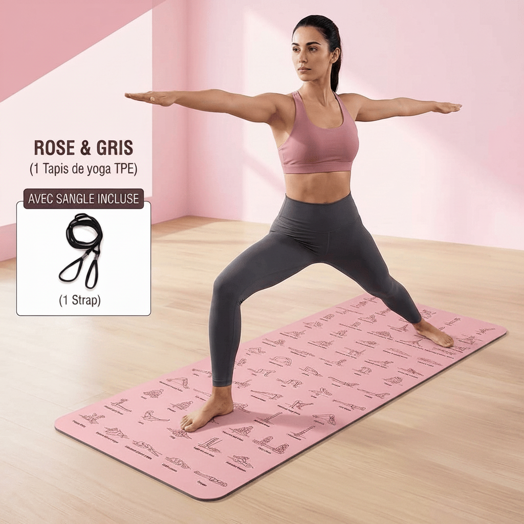 Tapis de Yoga  | Posture 6MM : pratiquez avec confort et sécurité