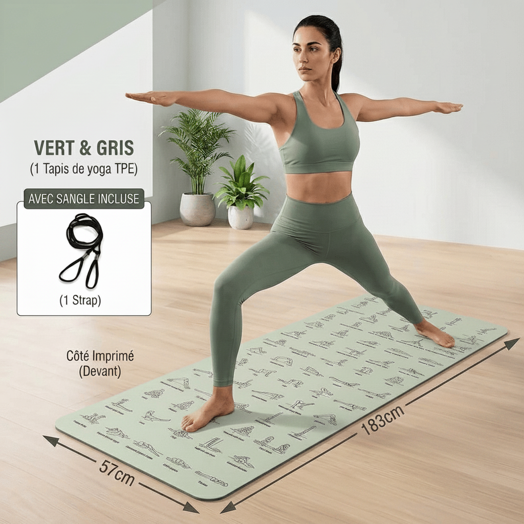 Tapis de Yoga  | Posture 6MM : pratiquez avec confort et sécurité