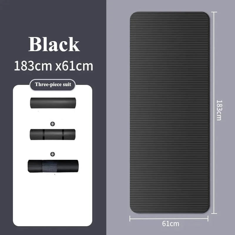 Tapis Yoga Epais | Extreme 2010MM Black 3pcs 10mm