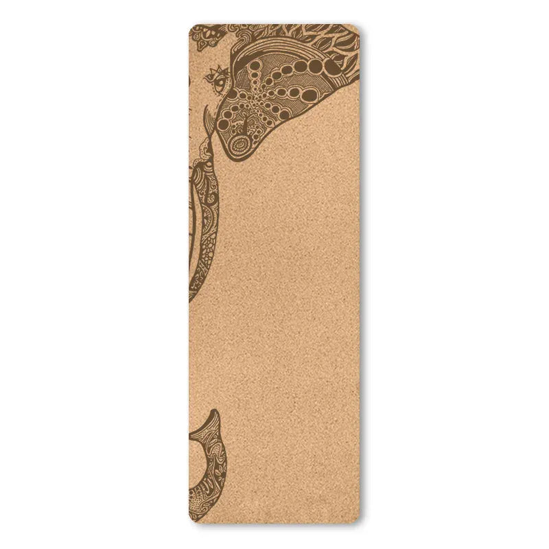 Tapis Yoga Liège Naturel 6mm : Antidérapant & Confort Débutant Elephant / 183cmX57cmX6mm