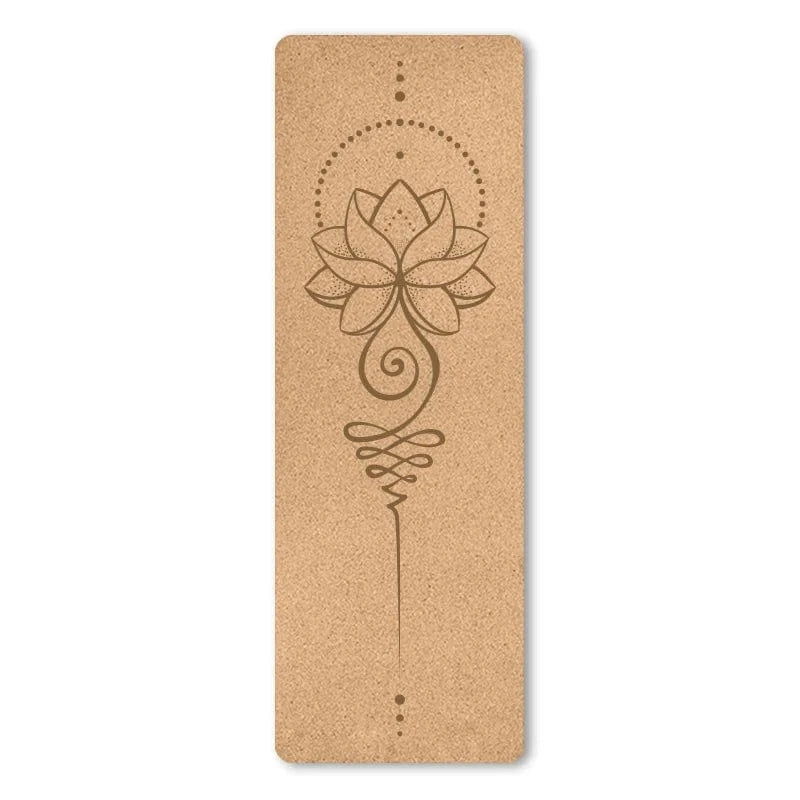 Tapis Yoga Liége | Naturel Fleur 4mm Lotus