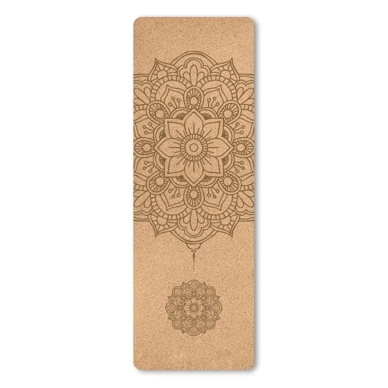 Tapis Yoga Liege | Naturel Mandala 4mm Mandala